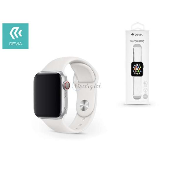 Curea sport Apple Watch cu orificii - Curea sport Devia Deluxe Series - 38/40/41 mm - alb
