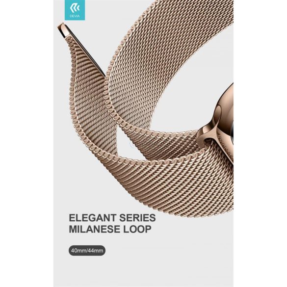 Curea metalică Apple Watch - Devia Elegant Series Milanese Loop - 42/44/45/49 mm - negru