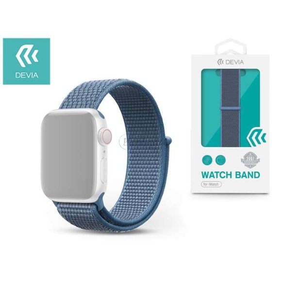 Apple Watch Fabric Sport Strap - Devia Deluxe Series Sport3 Band - 38/40/41 mm - Albastru
