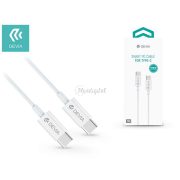  Devia USB Type-C - Cablu de date și încărcare USB Type-C cu cablu de 1,2 m - Devia Smart PD Cable for Type-C - 60W - alb