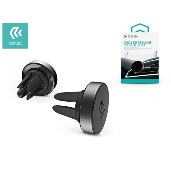 Devia suport auto magnetic universal pentru grila de ventilație - Devia CircleSeries Sucker Car Mount Holder - gri / negru
