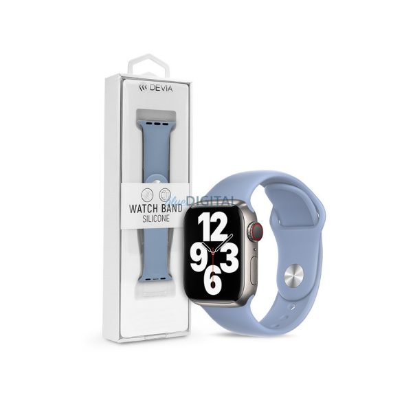 Curea sport din silicon Apple Watch - Curea de ceas sport Devia Silicone Deluxe Series - 42/44/45/49 mm - albastru