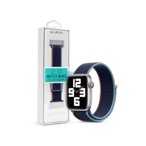 Curea sport Apple Watch - Devia Nylon Woven Deluxe Series Sport3 Watch Loop - 42/44/45/49 mm - deep albastru 