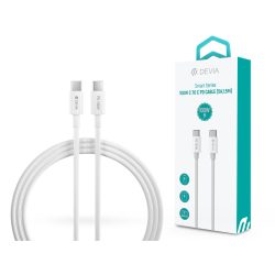   Devia USB Type-C - Cablu de date și încărcare USB Type-C cu cablu de 1,5 m - Cablu Devia Smart Series 100W C la C PD - 100W - alb