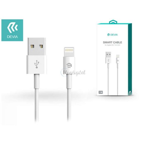Devia USB - Lightning cablu de încărcare și date cu cablu de 1 m - Devia Smart Cable Lightning - alb
