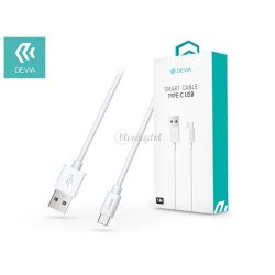   Devia USB - Cablu de date și încărcare USB Type-C cu cablu de 1 m - Cablu Devia Smart USB Type-C 2.0 - alb