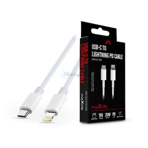 Maxlife USB Type-C - Cablu de date și încărcare Lightning cu cablu de 1 m - Cablu Maxlife MXUC-05 USB-C la Lightning PD3.0 - 20W - alb