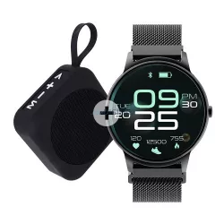   Forever ForeVive 2 SB-330 okosóra, fekete, 3 W-os Bluetooth-hangszóróval