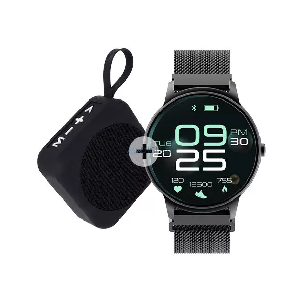 Forever ForeVive 2 SB-330 okosóra, fekete, 3 W-os Bluetooth-hangszóróval