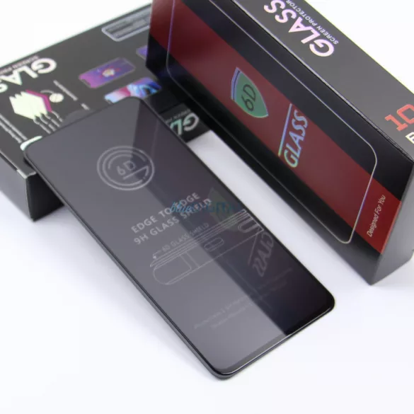 6D edzett üveg iPhone 17 Air, fekete kerettel, 10 az 1-ben