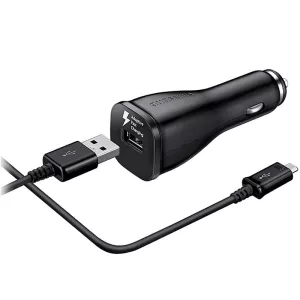 Adaptor pentru încărcător auto adaptiv Samsung EP-LN915UCBEGSTD 15W + cablu de date micro USB - negru