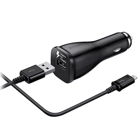 Adaptor pentru încărcător auto adaptiv Samsung EP-LN915UCBEGSTD 15W + cablu de date micro USB - negru