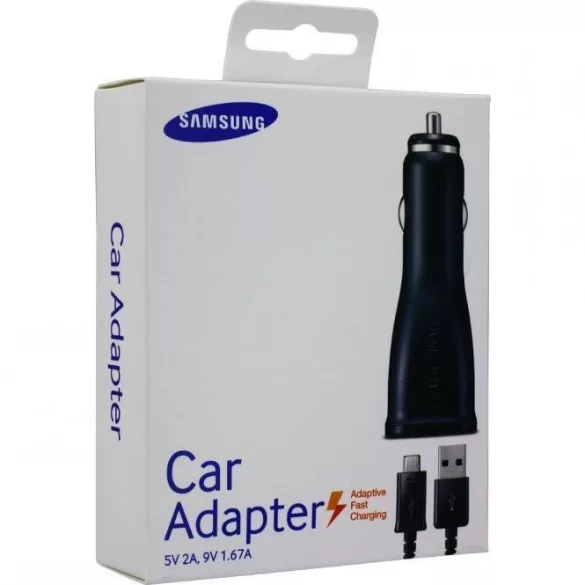 Adaptor pentru încărcător auto adaptiv Samsung EP-LN915UCBEGSTD 15W + cablu de date micro USB - negru