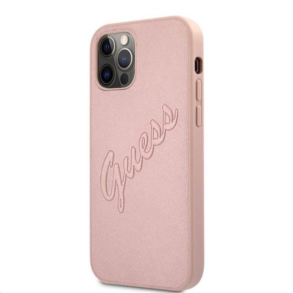 Husa din spate pentru iPhone 12 Pro Max GUESS GUHCP12LRSAVSRG - Aur roz