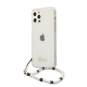Husă din TPU pentru Apple iPhone 12/12 Pro Max GUESS GUHCN12MKPSWH - transparentă