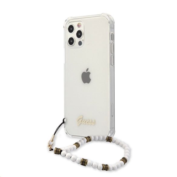 Husă din TPU pentru Apple iPhone 12/12 Pro Max GUESS GUHCN12MKPSWH - transparentă