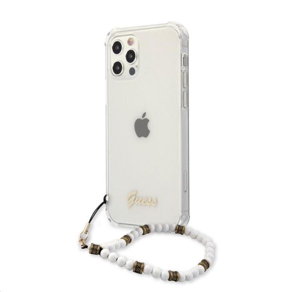 Husă din TPU pentru Apple iPhone 12/12 Pro Max GUESS GUHCN12MKPSWH - transparentă