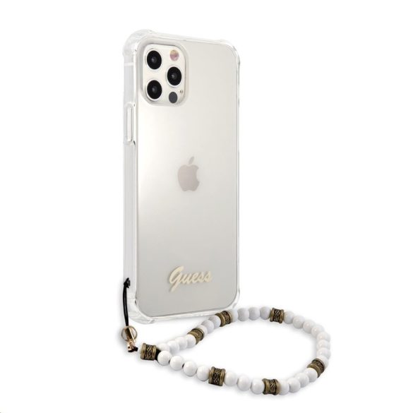 Husă din TPU pentru Apple iPhone 12/12 Pro Max GUESS GUHCN12MKPSWH - transparentă