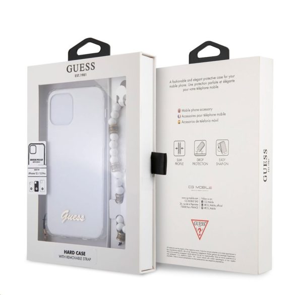 Husă din TPU pentru Apple iPhone 12/12 Pro Max GUESS GUHCN12MKPSWH - transparentă