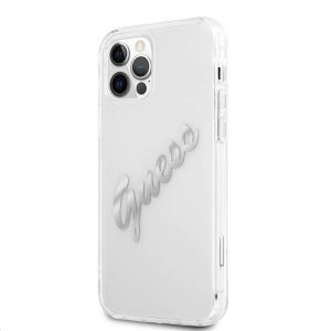 Husă din TPU Apple iPhone 12/12 Pro GUESS GUHCP12MKTRSVSI - argintie