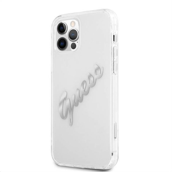 Husă din TPU Apple iPhone 12/12 Pro GUESS GUHCP12MKTRSVSI - argintie