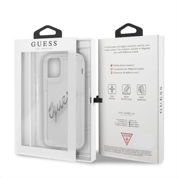 Husa din TPU Apple iPhone 12 Pro Max GUESS GUHCP12LKTRSVSI - Argintiu