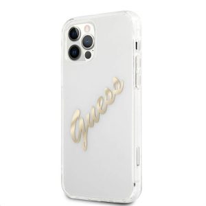 Husă din TPU pentru Apple iPhone 12/12 Pro GUESS GUHCP12MKTRSVGO - auriu