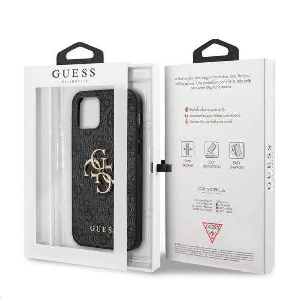 Husă din spate Apple iPhone 12/12 Pro GUESS GUHCP12M4GMGGR - gri
