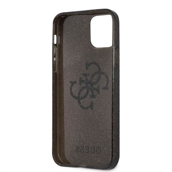 Husă din TPU cu sclipici pentru Apple iPhone 12 Pro Max GUESS GUHCP12LPCUGL4GBK - neagră