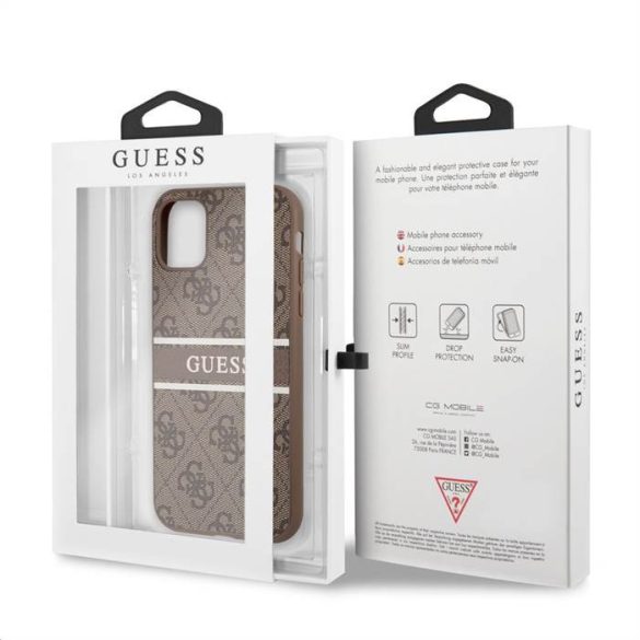 Husă din spate Apple iPhone 11 GUESS GUHCN614GDBR - maro