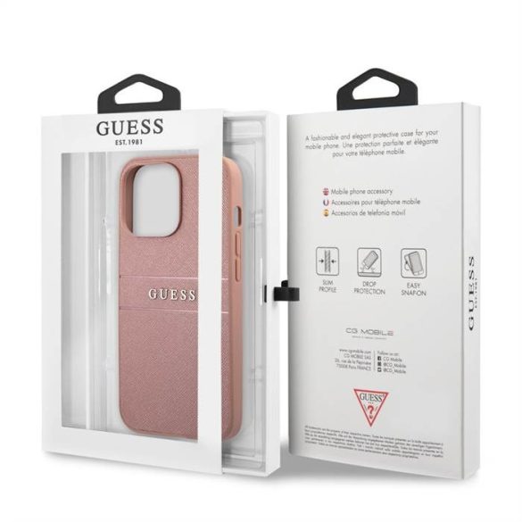 Husa din spate Apple iPhone 13 Pro Max GUESS GUHCP13XPSASBPI - roz