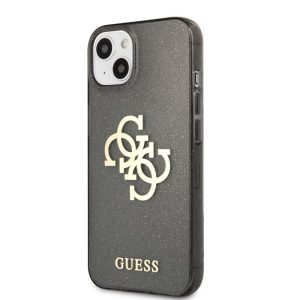 Husă din TPU cu sclipici pentru Apple iPhone 13 Mini GUESS GUHCP13SPCUGL4GBK - neagră
