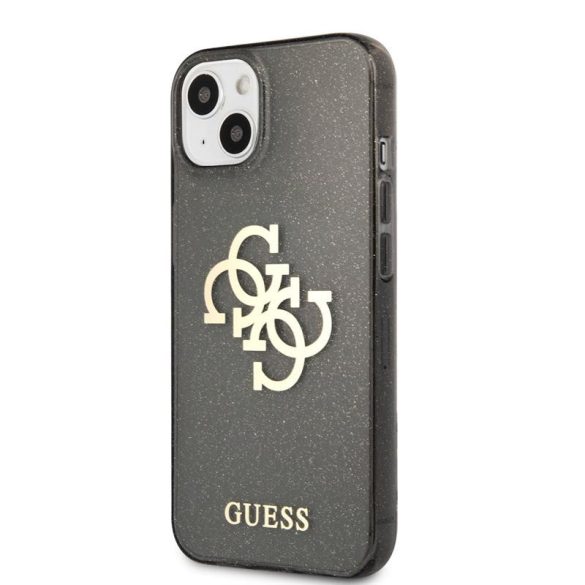 Husă din TPU cu sclipici pentru Apple iPhone 13 Mini GUESS GUHCP13SPCUGL4GBK - neagră
