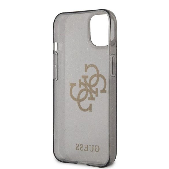 Husă din TPU cu sclipici pentru Apple iPhone 13 Mini GUESS GUHCP13SPCUGL4GBK - neagră