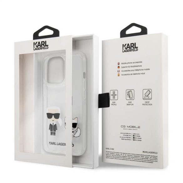 Husă din TPU pentru Apple iPhone 13 Pro Max KARL LAGERFELD KLHCP13XCKTR - Transparentă