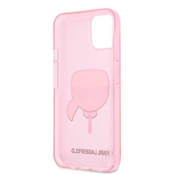 Apple iPhone 13 mini KARL LAGERFELD KLHCP13SKHTUGLP Glitter Husă spate - Roz
