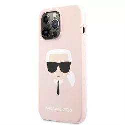   HUSĂ! - iPhone 13 Pro KARL LAGERFELD KLHCP13LSLKHPI Husă spate din silicon lichid - roz