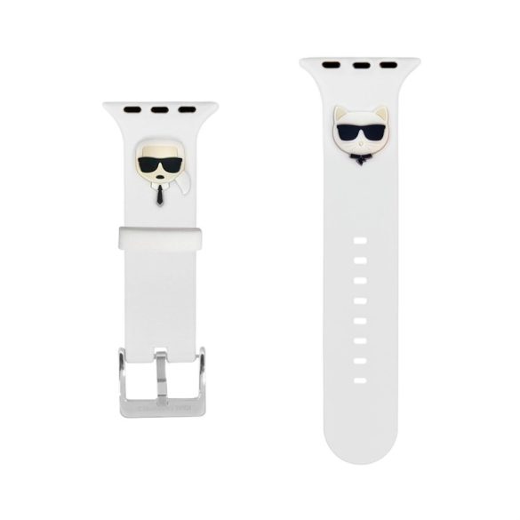 Curea de ceas Apple iWatch Karl Lagerfeld KLAWLSLCKW 42/44mm - Albă
