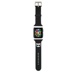   Curea de ceas Apple iWatch Karl Lagerfeld KLAWLSLCK 42/44mm - Negru