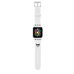   Curea de ceas Apple iWatch Karl Lagerfeld KLAWLSLCW 42/44mm - Albă