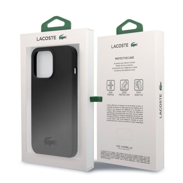 Husă din silicon lichid Apple iPhone 13 Pro Max Lacoste LCHCP13XSK - neagră