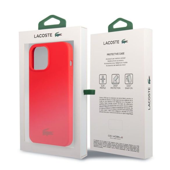 Husă din spate lichidă Apple iPhone 13 Pro Max Lacoste LCHCP13XSR - roșu