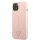 Husă din spate din silicon lichid Apple iPhone 13 GUESS GUHCP13MSLTGP - roz