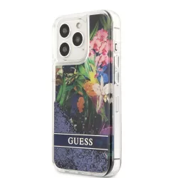   HUSĂ! - Husă din TPU cu sclipici lichid GUESS GUHCP13LLFLSB Apple iPhone 13 Pro - Albastru