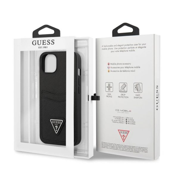 Husă din spate Apple iPhone 13 GUESS GUHCP13MPSATPK - neagră