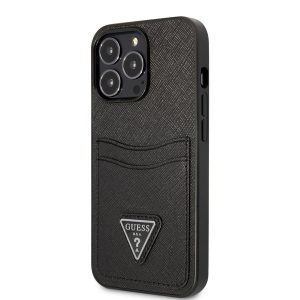 Husă din spate Apple iPhone 13 Pro Max GUESS GUHCP13XPSATPK - neagră