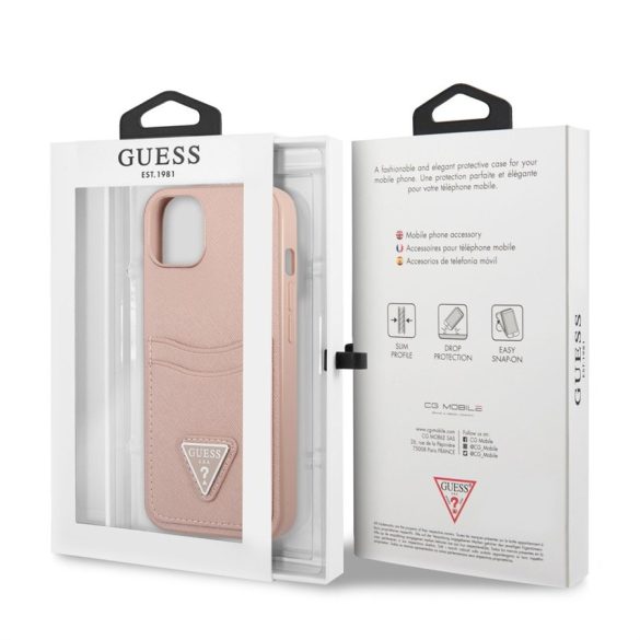 Husă din spate Apple iPhone 13 GUESS GUHCP13MPSATPP - roz