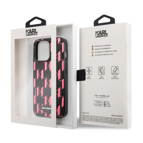 Husă din spate Apple iPhone 13 Pro Max KARL LAGERFELD KLHCP13XMNMP1P - roz