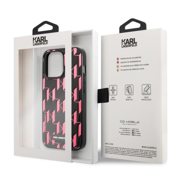 Husă din spate Apple iPhone 13 Pro Max KARL LAGERFELD KLHCP13XMNMP1P - roz
