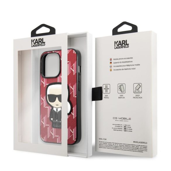 Husă din spate KARL LAGERFELD KLHCP13LPMNIKPI Apple iPhone 13 Pro Max - roșu